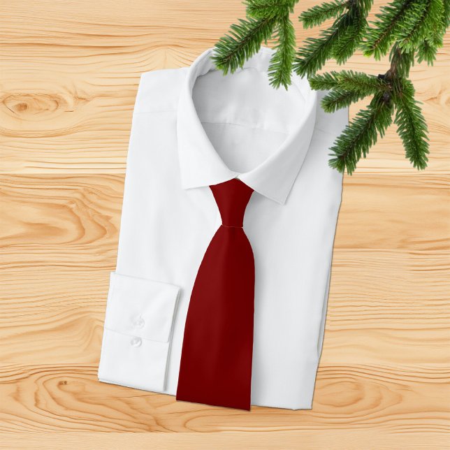 Elegant Deep Red Minimalistisch NeckTie Krawatte (Von Creator hochgeladen)
