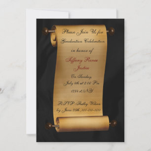élégant défilement Graduation party Invitation