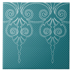 Elegant, dekorativ, Polka Punkte, Linien, Wirbel Fliese