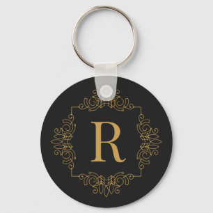 Elegant dekoriert Golden SF Mit Monogramm Schlüsselanhänger