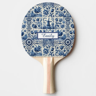 Elegant Delft Tiles Personalisiert Tischtennis Schläger