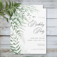 Elegant Delicate Greenerity Ferns Birthday