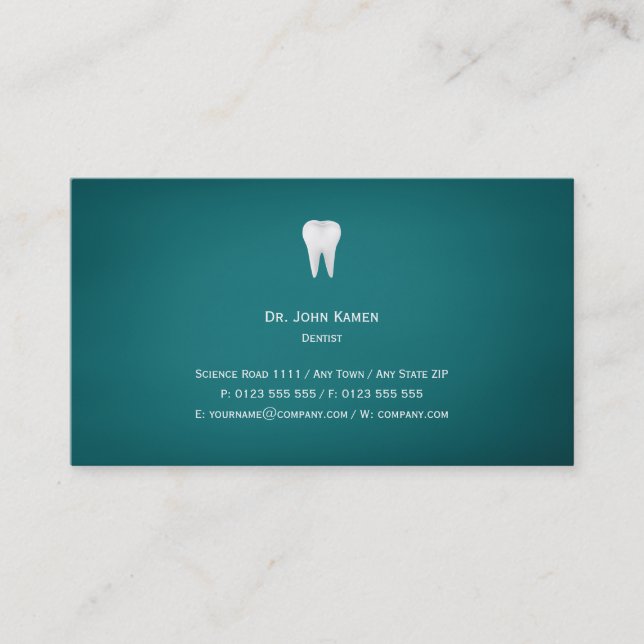 Elegant Dental | Aqua Visitenkarte (Vorderseite)