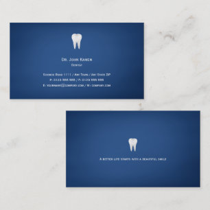 Elegant Dental   Blau Visitenkarte