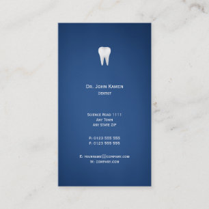 Elegant Dental   Blau Visitenkarte