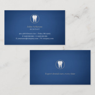 Elegant Dental   Blau Visitenkarte