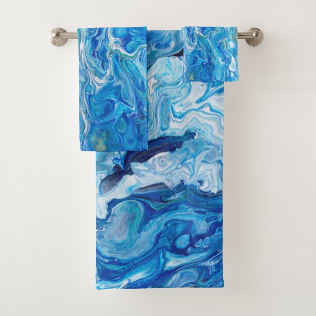 Élégant Dentelle folle Agate 6 - Océan Bleu (En situation)