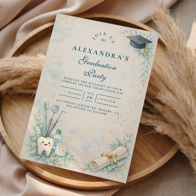 Elegant Dentist White Coat Graduation Einladung (Von Creator hochgeladen)