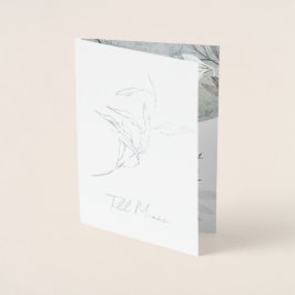 elegant design and timeless typograph folienkarte