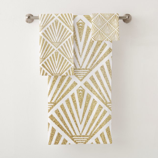 Elégant design art déco en palmier doré (En situation)