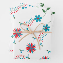 Élégant design floral Anniversaire Cadeau papier e