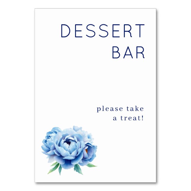 Elegant Dessert Bar Invitation Tischnummer (Vorderseite)