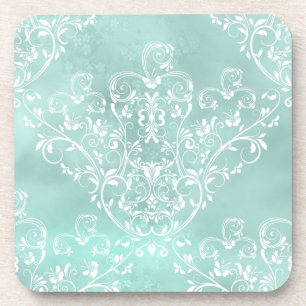 Élégant Dessous de verre Turquoise de Damas