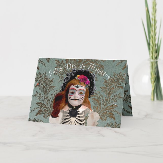 Elegant Día de Muertos Card (Englisch im Text) Karte (Vorderseite)