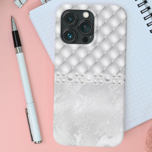 Elégant Diamant blanc Tuft et coque iphone Pearl