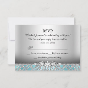 Elégant Diamond Blue RSVP