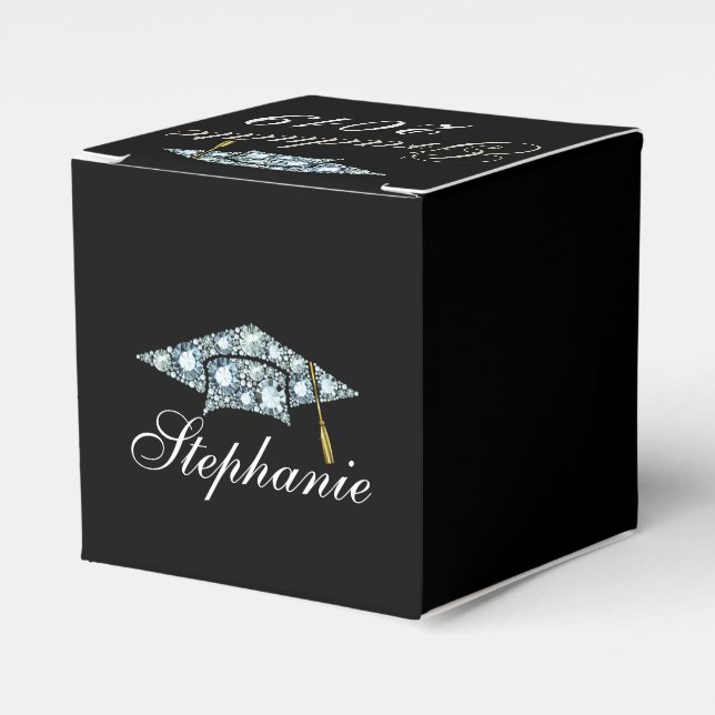 Elegant Diamond Graduation Cap Geschenkschachtel (Vorderseite)