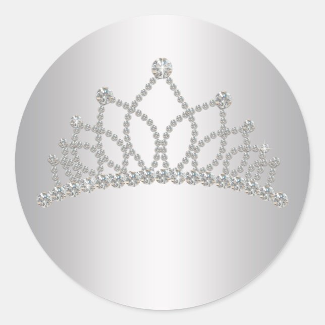 Elegant Diamond Tiara Princess Sticker (Vorderseite)