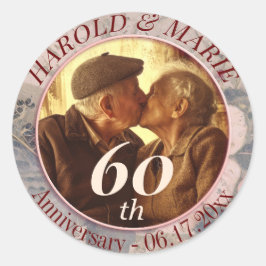 Elegant Diamond Wedding Design Runder Aufkleber