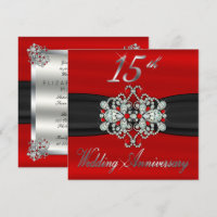 Elegant Diamonds Rubies 15. Hochzeitstag