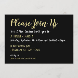Élégant Dîner Réception Événement Invitation