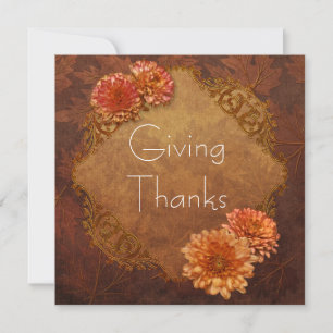 Élégant Dîner Thanksgiving Invitations