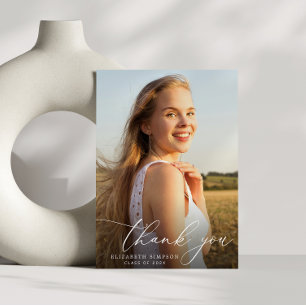 élégant diplôme merci carte photo