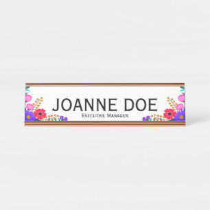 Élégant Directeur exécutif Bureau Nom Plaque