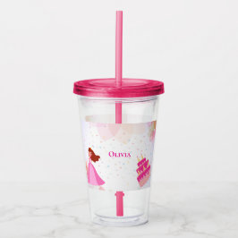 Elegant Disney princess birthday Acryltrinkbecher
