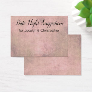 Elégant Distressed Date Nuit Suggestions Carte