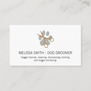 Elegant Dog Groomer Visitenkarte
