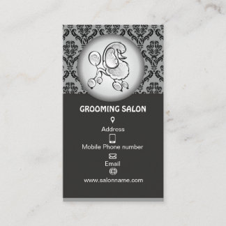 Elegant Dog Grooming Salon Business Card  Terminkarte