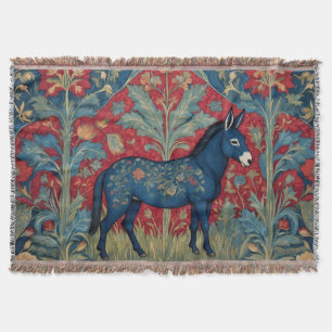 Elegant Donkey William Morris Inspiriert Gemustert Decke