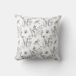 Elegant Dragonflies & Wildflowers Kissen