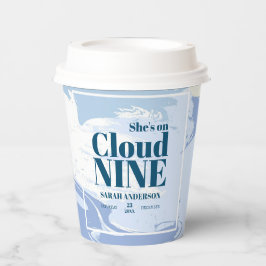 Elegant Dreamy Cloud Nine Brautparty Blue Pappbecher