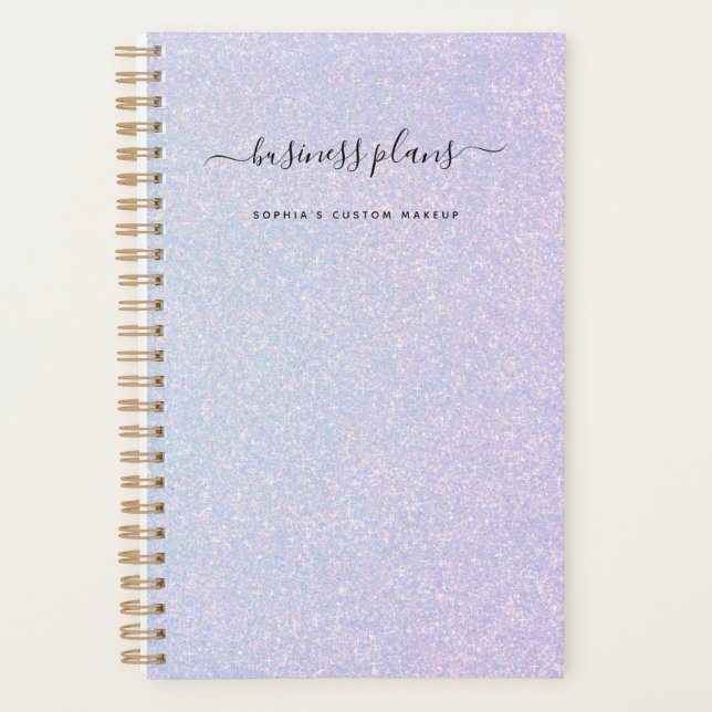 Elegant Dreamy Pastel | Glam Blau und Rosa Planer (Vorderseite)