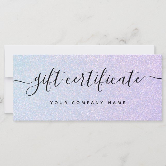 Elegant Dreamy Pastel | Glam Gift Certificate (Vorderseite)