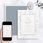 Elegant Dusty Blue 60. Geburtstag Blumenstrauß Kun Einladung<br><div class="desc">Das elegante Dusty Blue 60. Geburtstag der Blumenschlange - der perfekte Weg, um Ihren besondere Anlass zu stimulieren. Mit einem auffallend staubblauen Blumendesign, das die Aufmerksamkeit zeichne, strahlt diese Einladung Eleganz aus allen Blickwinkeln aus. Und mit einem modernen, handgeschriebenen Kalligraphie-Stil werden Ihre personalisierten Geburtstagsdetails wirklich glänzen. Zusätzlich dreh einfach die...</div>