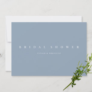 Elegant Dusty Blue Bridal Dusche Einladung