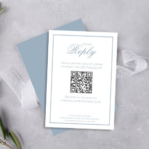 Élégant Dusty Blue Calligraphy Script RSVP