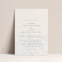 Elegant Dusty Blue Chinoiserie Blumenzwiebelblume