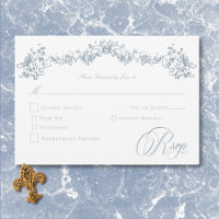 Elegant Dusty Blue Chinoiserie Cherub Wedding
