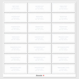 Elegant Dusty Blue Classic Script Guest Address Aufkleber