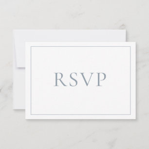 Elegant Dusty Blue Classic Script UAWG RSVP Karte