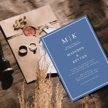 Elegant Dusty Blue Classic Wedding Einladung<br><div class="desc">Dusty Blue Wedding Einladung Diese eleganten,  modernen Servietten aus Hochzeit oder Brautparty zeichnen sich durch ein schlichtes Design aus,  das in einem minimalistischen Stil gehalten ist. Fügen Sie Ihre Initialen oder Monogramme hinzu,  um sie komplett zu Ihrem eigenen zu machen.</div>