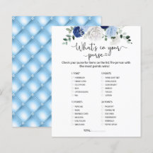 Elegant Dusty Blue Floral Was ist in Ihrer Handtas
