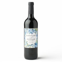 Elegant Dusty Blue Floral Wedding Einladung