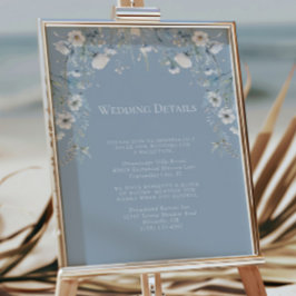 Elegant Dusty Blue Flowers Blumenzwiebeldetails