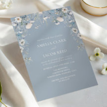Elegant Dusty Blue Flowers Foto Wedding