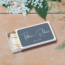 Elegant Dusty Blue Gastgeschenk Hochzeit